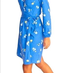 Old Navy blue floral wrap dress XXL